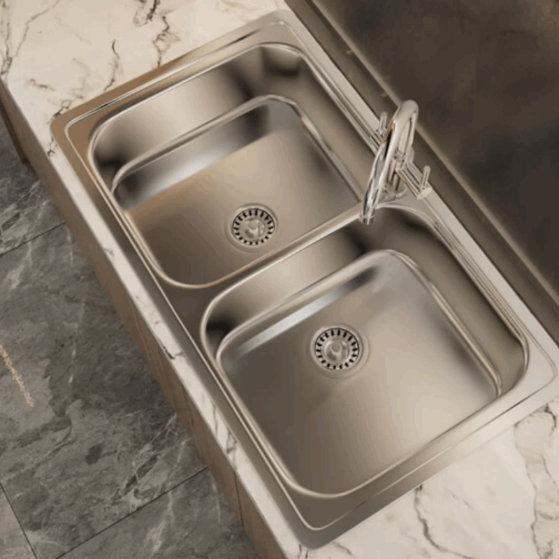 HÌNH ẢNH THỰC TẾ CỦA CHẬU RỬA BÁT INOX REGINOX DIPLOMAT 20 LUX HMH.R02230