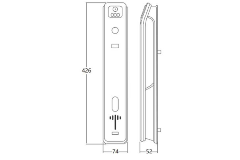KÍCH THƯỚC KHÓA CỬA GỖ HYUNDAI HY-SLA808 MÀU VÀNG
