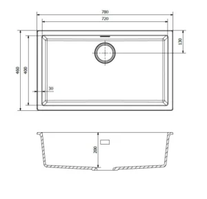 CHẬU RỬA BÁT ĐÁ 1 HỘC REGINOX AMSTERDAM 72 KEM HMH.R30905 - 42