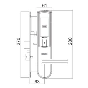 KHÓA ĐIỆN TỬ KHÁCH SẠN GIOVANI GSL-126C135 MÀU BẠC - GSL 126C135