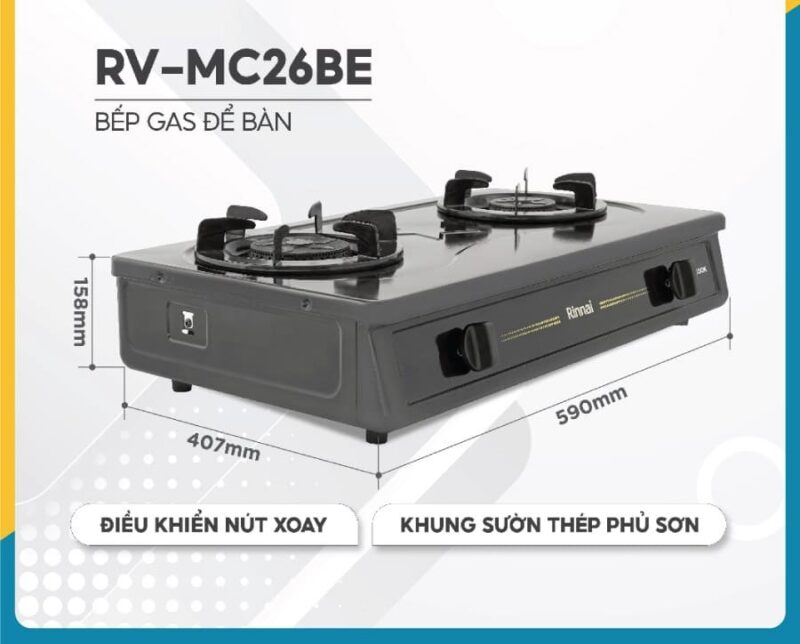 BẾP GA ĐỂ BÀN RINNAI RV-MC26BE