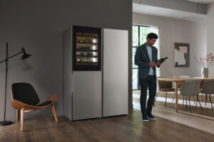 TỦ RƯỢU KẾT HỢP NGĂN ĐÔNG MIELE WINE FREEZER KWNS 4784 DE - anh5 tu dong kem tu ruou Miele KWNS 4784 DE