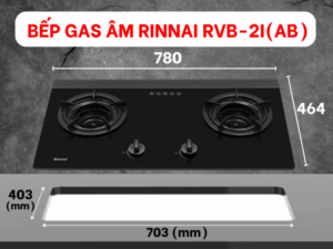 BẾP GA ÂM RINNAI RVB-2IFC(B) - bep gas am rinnai rvb 2iab