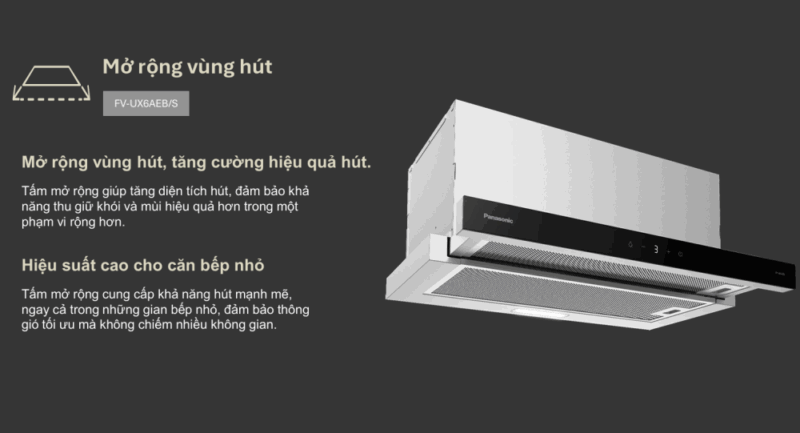 MÁY HÚT MÙI PANASONIC FV-UX6AEB/S MÀU BẠC