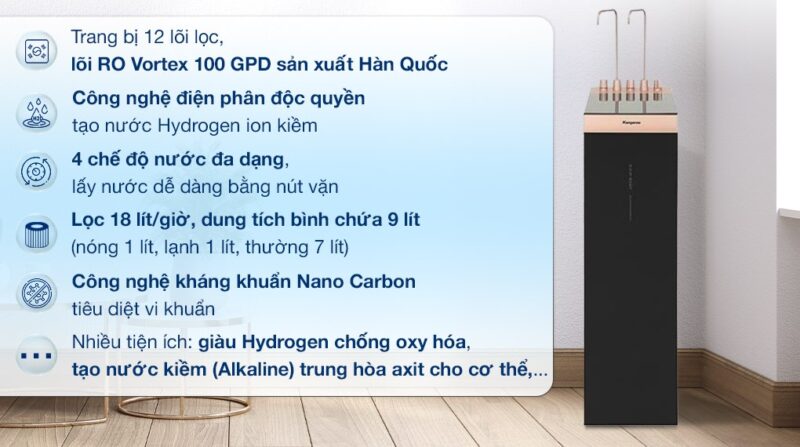 MÁY LỌC NƯỚC ION KIỀM KANGAROO KGHC12A3