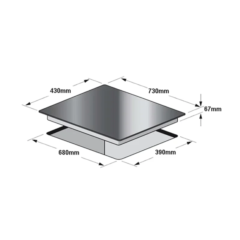 KÍCH THƯỚC BẾP ĐIỆN HỒNG NGOẠI EUROSUN EU-IF268S