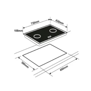 BẾP GA ÂM 2 LÒ EUROSUN EU-GA281 - 16 2