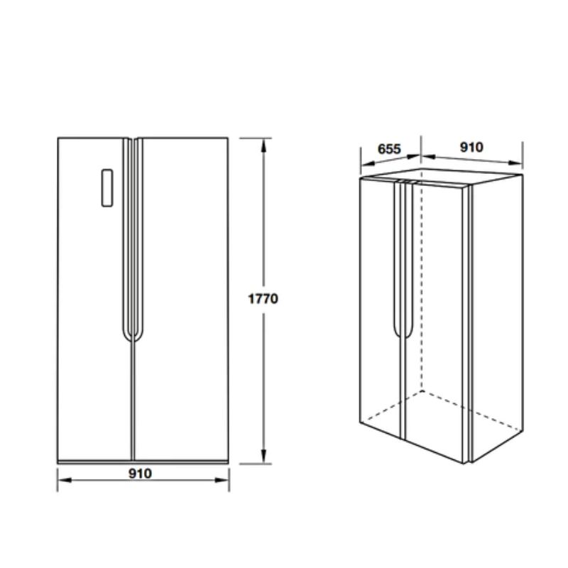 THÔNG SỐ KỸ THUẬT CỦA TỦ LẠNH HAFELE HF-SB5321FB (534.14.021)