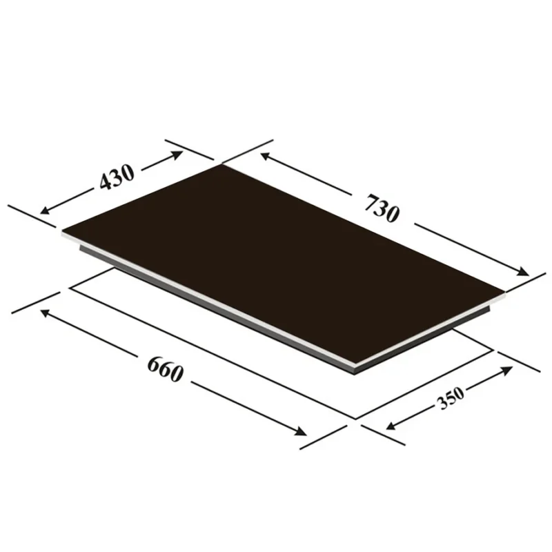 KÍCH THƯỚC BẾP GA ÂM HỒNG NGOẠI EUROSUN EU-GN08