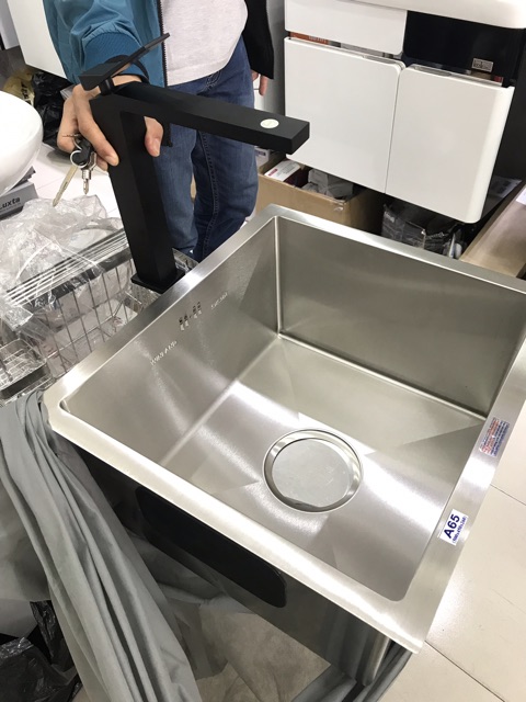 CHẬU RỬA CHÉN WINLAND 1 HỘC INOX 304 A65