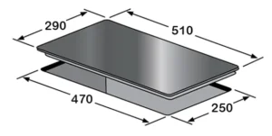 KÍCH THƯỚC BẾP TỪ ĐÔI DOMINO EUROSUN EU-T506DO