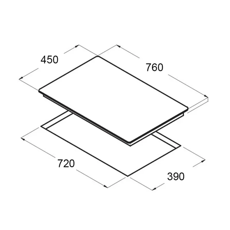KÍCH THƯỚC BẾP TỪ 3 LÒ EUROSUN EU-T881G