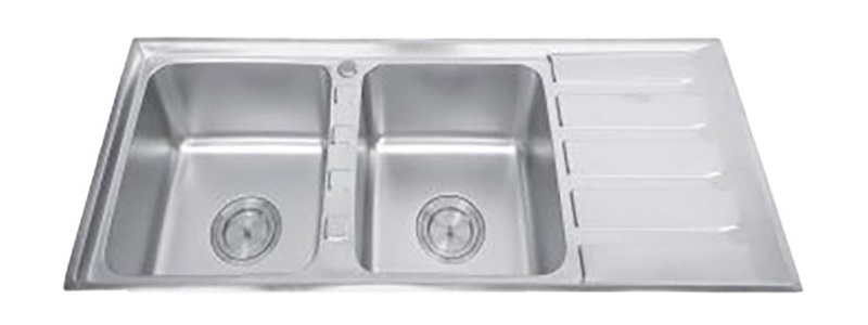 CHẬU RỬA CHÉN INOX 2 HỘC WINLAND D15