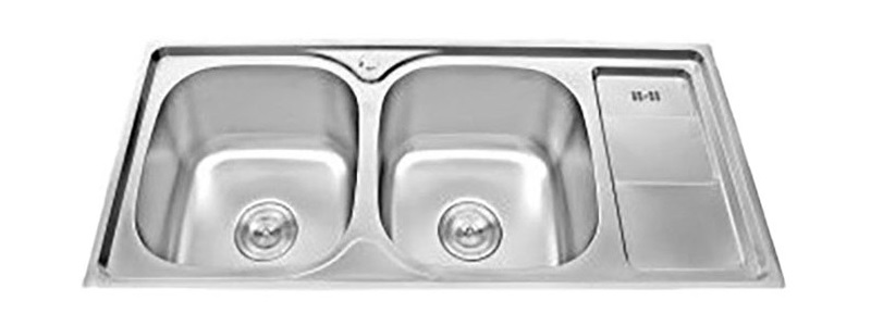 CHẬU RỬA CHÉN INOX 2 HỘC WINLAND D02
