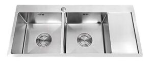 CHẬU RỬA CHÉN WINLAND 2 HỘC INOX 304 D61