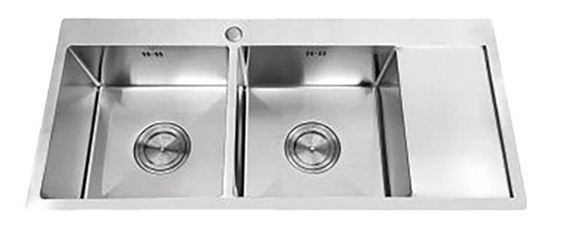 CHẬU RỬA CHÉN WINLAND 2 HỘC INOX 304 D63