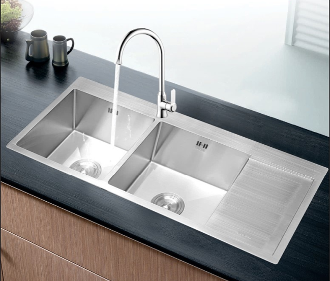CHẬU RỬA CHÉN WINLAND 2 HỘC INOX 304 D63