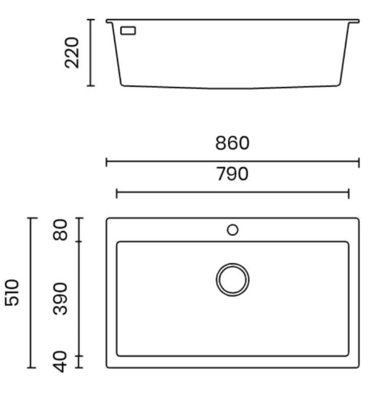 KÍCH THƯỚC CHẬU RỬA BÁT NOBILI MITO NT860W