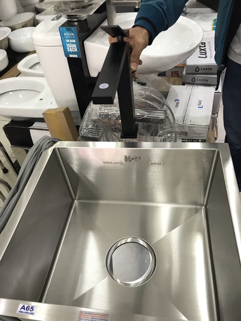 CHẬU RỬA CHÉN WINLAND 1 HỘC INOX 304 A65