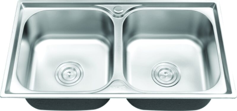 CHẬU RỬA CHÉN INOX 2 HỘC WINLAND C24