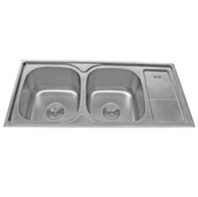 CHẬU RỬA CHÉN INOX 2 HỘC WINLAND D02