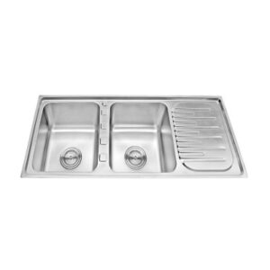 CHẬU RỬA CHÉN INOX 2 HỘC WINLAND D04
