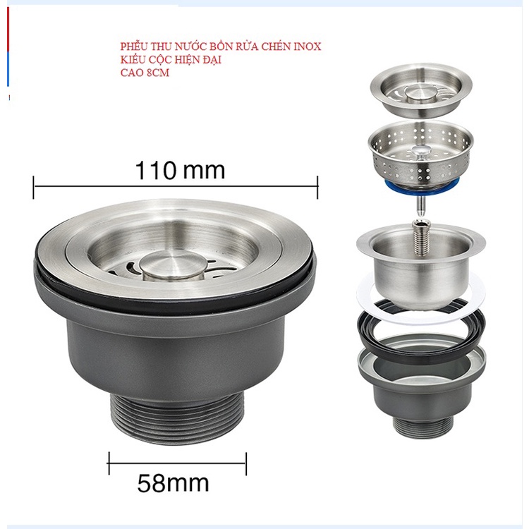 PHỄU THOÁT NƯỚC CHẬU RỬA BÁT WINLAND K11