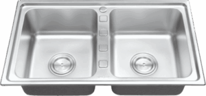 CHẬU RỬA CHÉN INOX 2 HỘC WINLAND C09