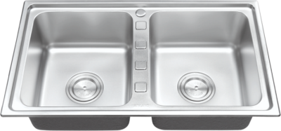 CHẬU RỬA CHÉN INOX 2 HỘC WINLAND C09