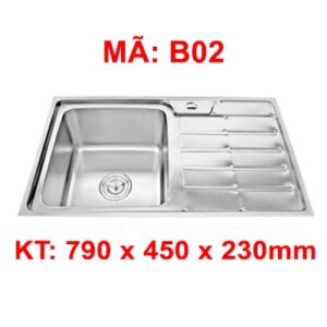 CHẬU RỬA CHÉN INOX 1 HỘC WINLAND B02 - vn 11134201 23030 odg8p1413qovb3