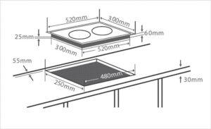 BẾP TỪ ĐÔI CHEFS EH-DIH32B - 12 6