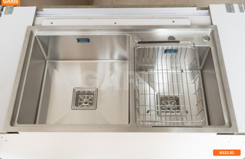 HÌNH ẢNH THỰC TẾ CỦA CHẬU RỬA BÁT 2 HỐ GARIS GS22.82