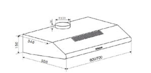 HÚT MÙI ÂM TỦ MÀU ĐEN 70CM EUROSUN EH-70CF19B - 2 1