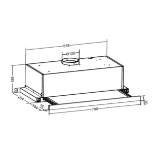 KÍCH THƯỚC HÚT MÙI ÂM TỦ INOX 70CM EUROSUN EH-70AF85S