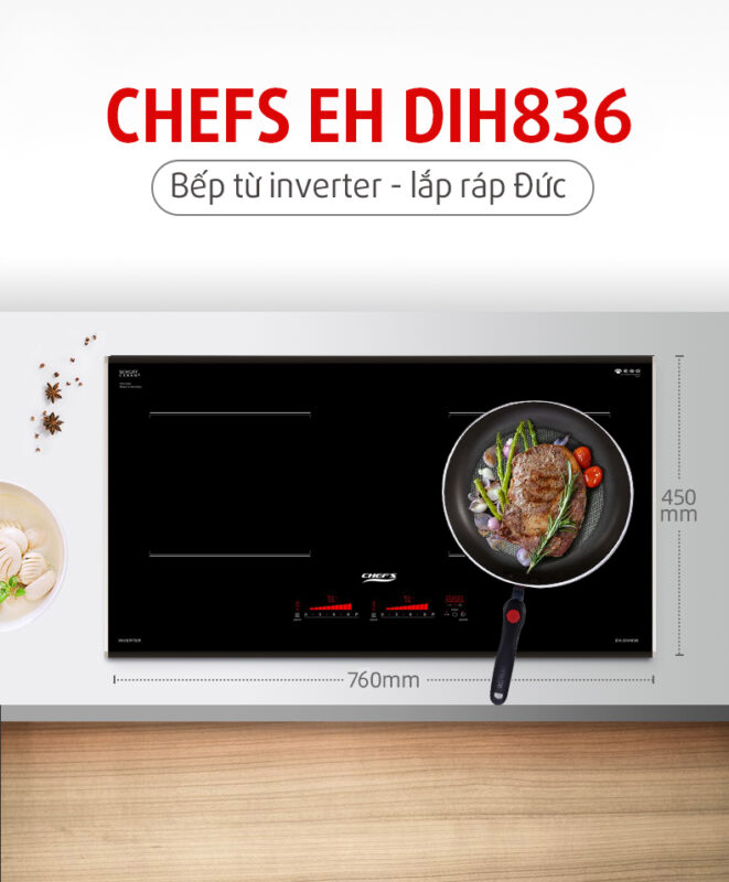 BẾP TỪ ĐÔI CHEFS EH-DIH836