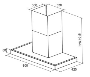 KÍCH THƯỚC HÚT MÙI 90CM EUROSUN EH-90AF71