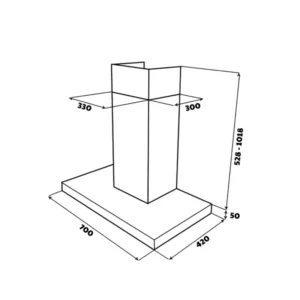 KÍCH THƯỚC HÚT MÙI 70CM EUROSUN EH-70AF71