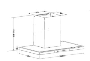 KÍCH THƯỚC HÚT MÙI 90CM EUROSUN EH-90AF76