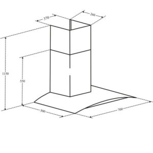 KÍCH THƯỚC HÚT MÙI 70CM EUROSUN EH-70K06S
