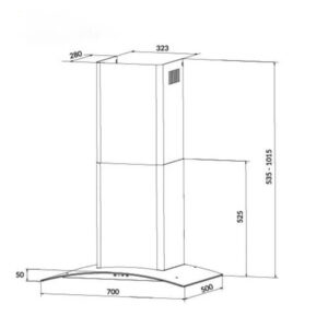 KÍCH THƯỚC HÚT MÙI 70CM EUROSUN EH-70K21B