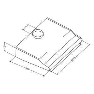 KÍCH THƯỚC HÚT MÙI ÂM TỦ MÀU ĐEN 60CM EUROSUN EH-60C05D