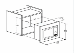 LÒ VI SÓNG ÂM CÓ NƯỚNG CHEFS EH-MW801B - 65 1