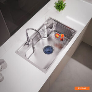 CHẬU RỬA BÁT 1 HỐ GARIS GS11.80 - Chau rua chen bat 1 ho lon thiet ke kieu Nhat Garis GS11 80 6 600x600 1