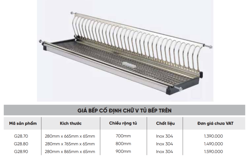 GIÁ BÁT CHỮ V MAADELA MP-G28.80