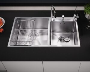 CHẬU RỬA BÁT 2 HỐ GARIS GS21.82 - chau rua chen garis gs2182 11659873690