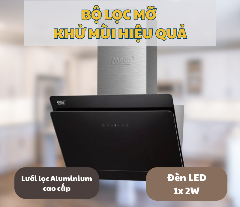 MÁY HÚT MÙI TREO TƯỜNG LORCA TA-6779C-70CM