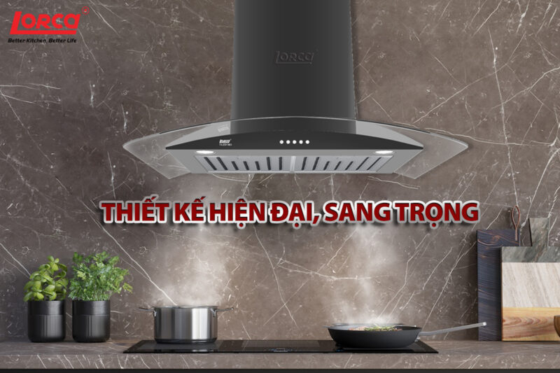 HÌNH ẢNH THỰC TẾ CỦA MÁY HÚT MÙI TREO TƯỜNG LORCA TA-2001MD-70CM