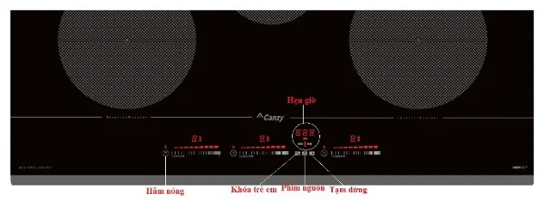 BẢNG ĐIỀU KHIỂN BẾP TỪ CANZY CZ 595 LUXURY