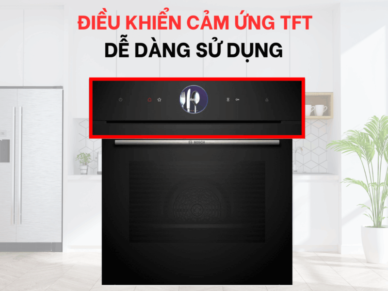 BẢNG ĐIỀU KHIỂN LÒ NƯỚNG ÂM TỦ BOSCH HBG7341B1B SERI 8 THỦY PHÂN