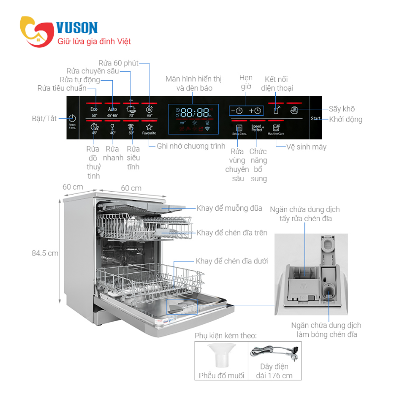 MÁY RỬA CHÉN 14 BỘ BOSCH SMS6ECI93E SERI 6